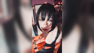 Hawt Wife Tina Snua Smokin' A Cork 100 Cigarette In Satin Gloves & Jewellery