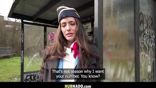 Tempting an Pleasing Flight Attendant in Prague Leads to a Wild and Steamy Meeting on the Streets