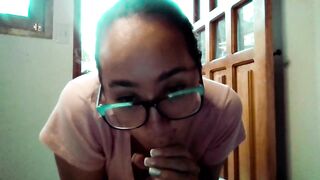 sexy beauty was bored and plays with a gift that her stepbrother gave her