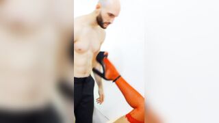 ROOTSGAIA Mujer casada muy caliente espera a su novio con lenceria ROJA. Movie scene en mi canal.