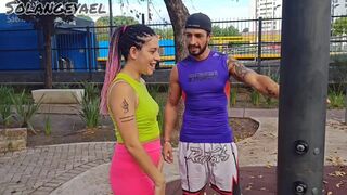 That babe's caught by a physical education teacher on a public street