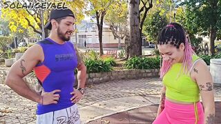 That babe's caught by a physical education teacher on a public street