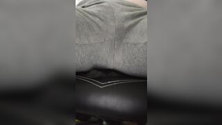 Masturbation In Sweats With Sex tool On Mini Dong And Inside Hunk Twat, FTM Attempt To Squirt