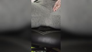 Masturbation In Sweats With Sex tool On Mini Dong And Inside Hunk Twat, FTM Attempt To Squirt