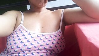 LARGE-BUTT STEPMOM HAS ORGASMS IN HER PATIO