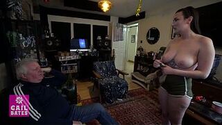 Babysitter blackmailed by older man and creampied - trailer