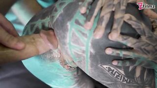 Tattooed Cutie Takes Large Wang in Room