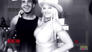 This golden-haired mother i'd like to fuck loves to suit up in her cowgirl uniform and bang on leather furniture. This time, this babe's joined by her lascivious brunette hair girlfriend. They screw 2 lads and then get facialized hard.