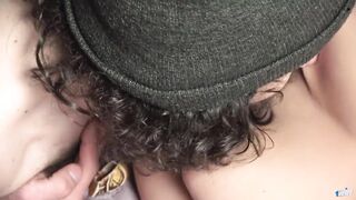 My stepsister doesn't wish sex but I can play with her boobs and cum on 'em! Large breasts, close up