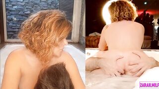 Multiple intensive female climax as this babe bangs a chap in the hawt tub