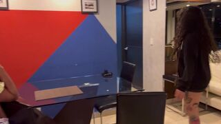 My boyfriend screws her college ally on my couch, next to me, English captiony