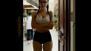 Oriental Teen Maid Casting - Hitomi Azaka - Preview - AI-generated