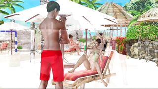 Max's Life Cap 25 - Masaje a Chica Desnuda En La Playa y Chica Masturbandose
