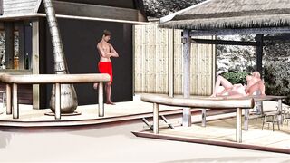 Max's Life Cap 27 - Three-some En La Playa Con Mi Amiga y Una Rubia De Grandes Tetas