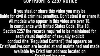 Asian Latina Cristi Ann & Thin Holly Hendrix Dildo Drill!