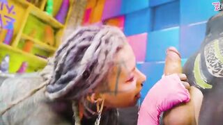 Thick KNOB ANAL destroying wild lustful HIPPIE bitch