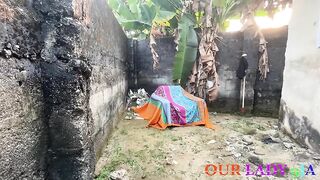 Slutty Amateur Ghetto Lovers outside with fingering and oral job