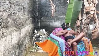 Slutty Amateur Ghetto Lovers outside with fingering and oral job