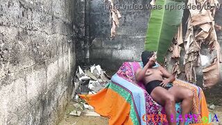 Slutty Amateur Ghetto Lovers outside with fingering and oral job