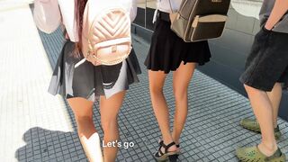 Admirable beauties like to suck shlong instead of studying