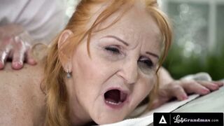 LUSTY GRANDMA - Old GILF Marianne Spoiled with Massage & Cum in Throat