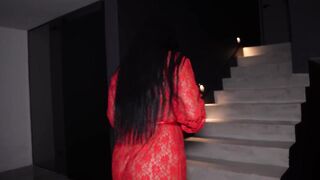 Stepmother ends up in a DP after teaching some youthful males how to masturbate properly