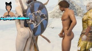 Skyrim B and L mod - Walking down the road and rencounter a hawt Elf