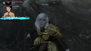 Skyrim B and L mod - Walking down the road and rencounter a hawt Elf