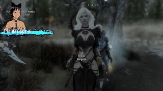 Skyrim B and L mod - Walking down the road and rencounter a hawt Elf