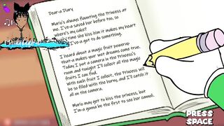 Luigi's camera - Watching Princess Peach finger her cunt