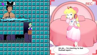 Luigi's camera - Watching Princess Peach finger her cunt