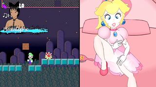 Luigi's camera - Watching Princess Peach finger her cunt