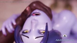 Widowmaker’s Moist Butt Lights Up with Hard Washroom Backshots