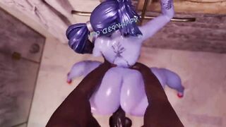 Widowmaker’s Moist Butt Lights Up with Hard Washroom Backshots