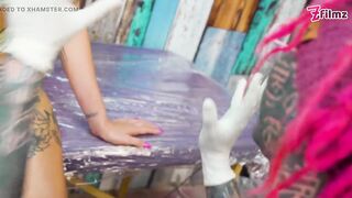 WILD ANAL bang during TATTOO session for ITALINA pornstar