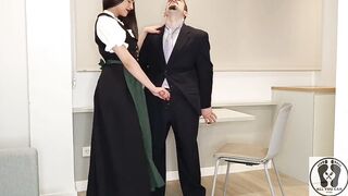 Wearing a Traditional Austrian Dirndl That babe Jerked Him off