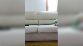 My stepmother trimming her hair and showing off to the street, filmed and sent me and asked if it was wonderful.