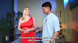 Why are u smelling my pants? Stepson secretly craves to smack his stepmother's vagina