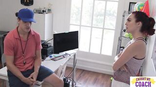 Freya Parker: "Ride Your Large Schlong Tutor" Reverse Cowgirl Office Cum On Vagina