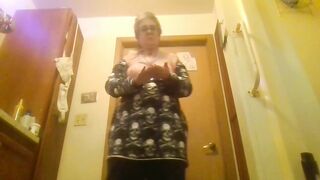 Fresh Model Tries Undress Tease and Touching Herself with Sexy Vibe Giant Dildos