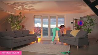 Jeny Smith doing hawt exposed yoga