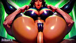 Large Booty Black Milfs - Fellatio and Banging - Animated Porn (ASMR Sounds) [4K AI Generated]