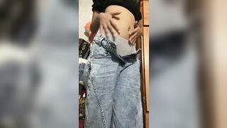 This babe came home, that babe's so turned on by my upright nipps, this babe's caressing me!