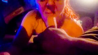 Hot redhead Liz Lane gives Chester Van Name one more fantastic Unfathomable mouth blow job and then we switch it up to some foot job cum