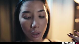 Shemale Grows Futanari Wang - Solo Transsexual Prostate Climax With Loads of CUM