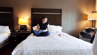 Trans Femboy Uses Toys to Cum for U in His Hotel Room -- Amateur Episode