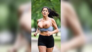 Breasty Aged Babes Running in Park - Wild Breasts Outdoor 1 [AI generated]