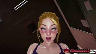 Blond Roxxy in Animation - Have a fun POV Missionary Bang Featuring Biggest Tits, Intensive Cowgirl Accompanied by Groaning & Lifting Bound Bang Leading to a Cum Inside Taut Cunt A Lot Of Goo