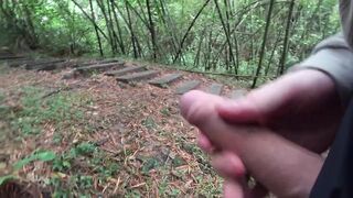 FOREST ADVENTURE pt1: Jock Flash without control "I won't let go until u cum!"