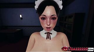 Massive Bazookas Blond Lara in Animation - Experience Doggy position Banging Her Large Booty, Standing Sex For Moist Twat & Lifting Sex Finished with Cum Inside Constricted Cunt A Lot Of Goo